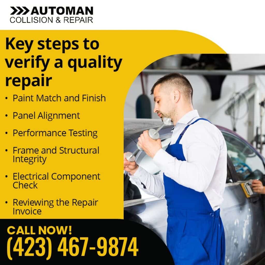 Key steps to verify a quality repair