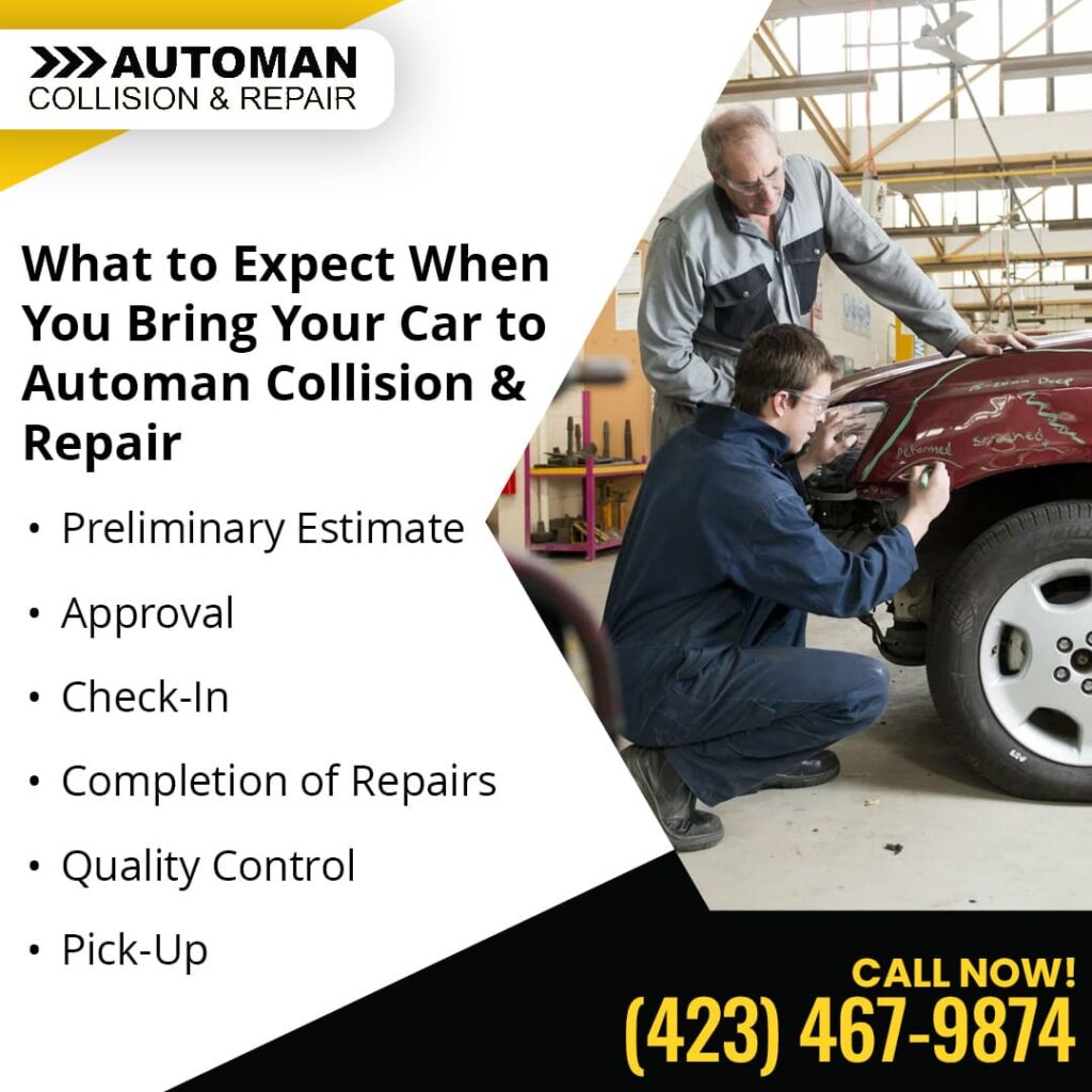What to expect when you bring your car to Automan Collision & Repair