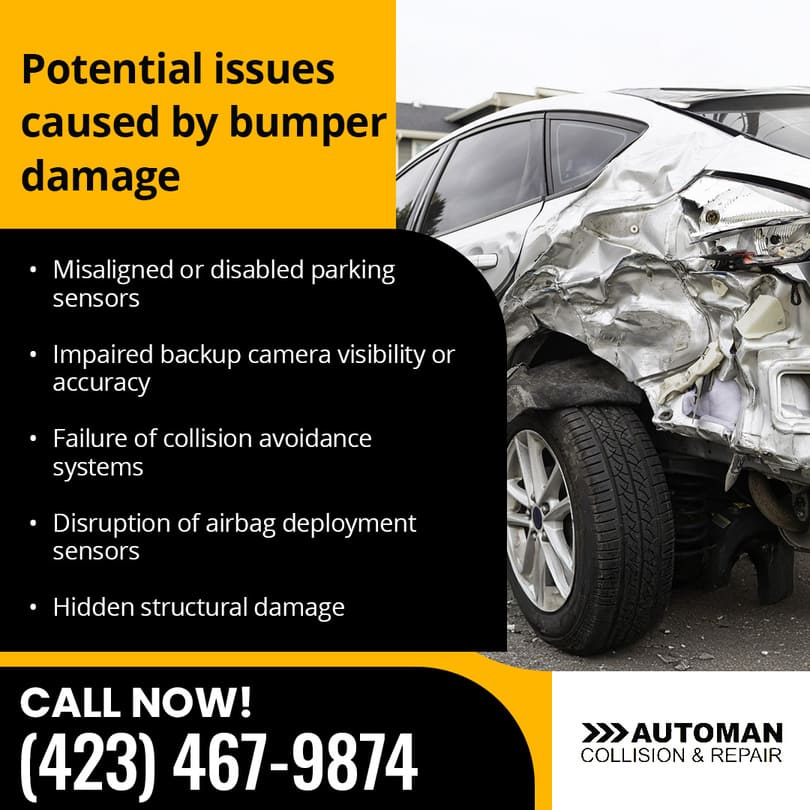 Potential issues caused by bumper damage